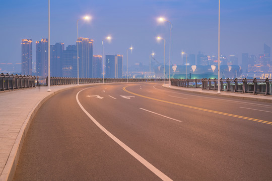 浙江杭州城市建筑和道路交通