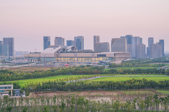 浙江杭州城市建筑和道路交通