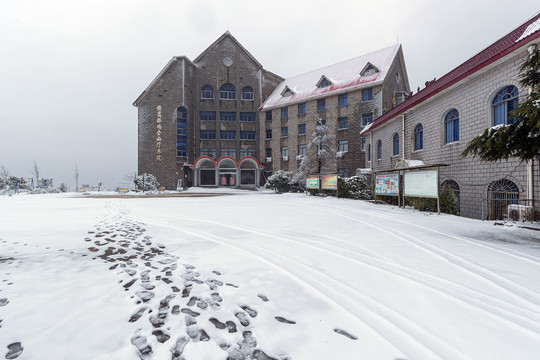 疗养院雪景