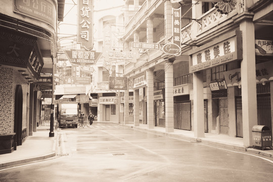 老广州黑白照片