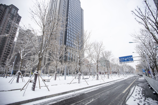 下雪的街道