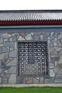 中式花窗围墙