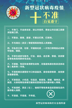 新型冠状病毒防控十不准