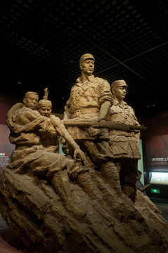 中国红军雕像