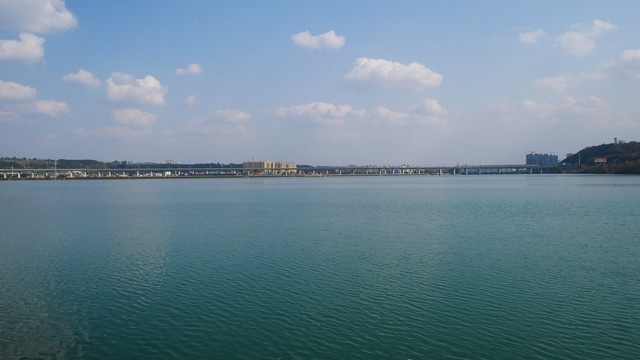 跨江大桥全景