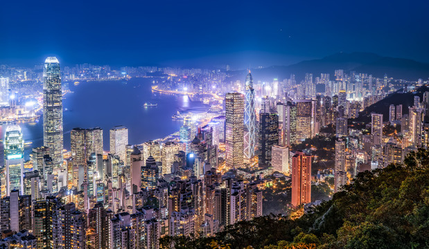 香港全景夜景