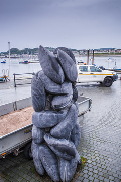 英国康威渔港贝壳雕塑
