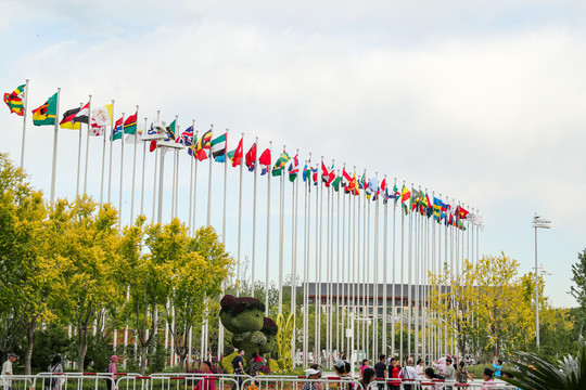 北京世界园艺博览会国际馆旗