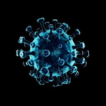 新型冠状病毒蓝色