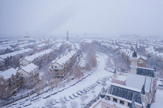 城市雪景风光