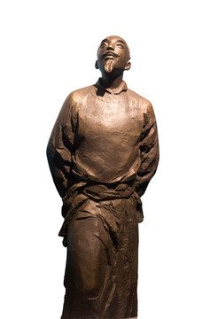 唐朝著名诗人刘禹锡抠图塑像