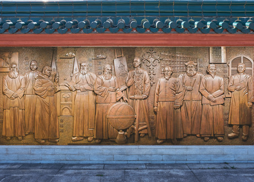上海土山湾名人文化墙