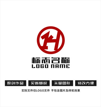 KH字母H标志公司logo