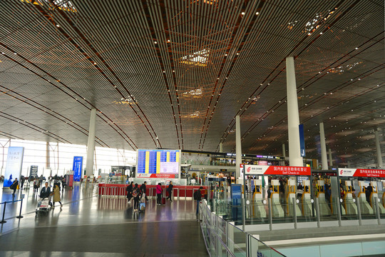 北京机场航站楼出发厅