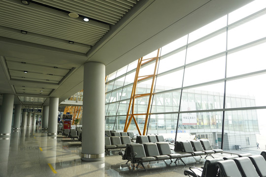首都机场座椅及钢架结构玻璃幕墙