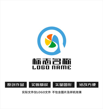 G字母标志旋转logo