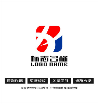 XH字母B标志公司logo