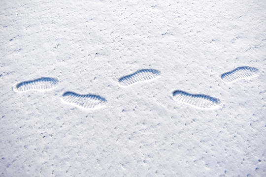 雪地脚印