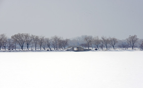 颐和园西堤雪景