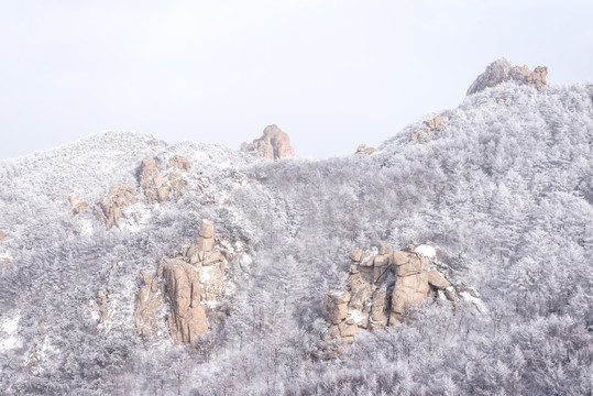 崂山巨峰雪景