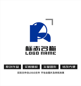 PK字母R标志科技logo