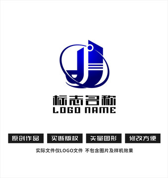 dj字母标志科技logo