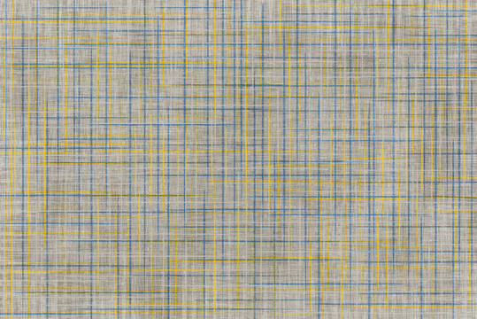 黄色线条编织纹地毯