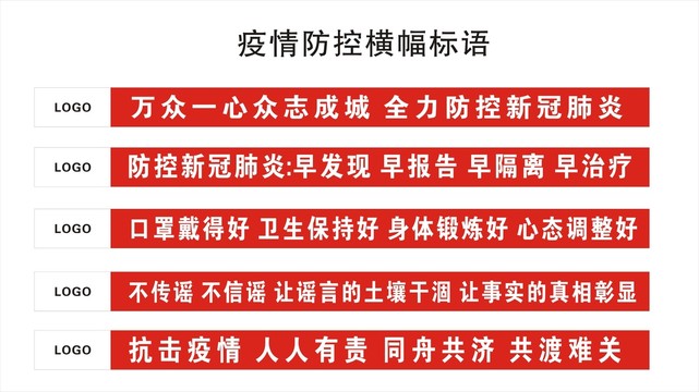 新冠疫情防控标语