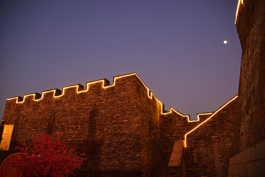 赣州古城墙夜景灯光