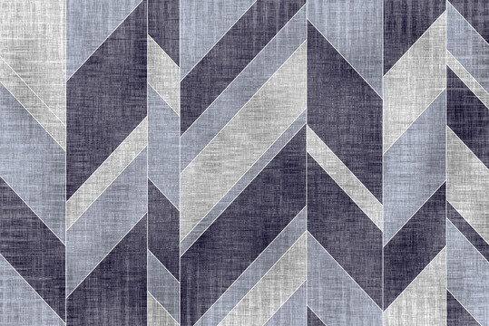 深蓝色几何布纹地毯