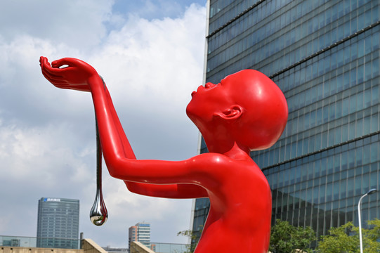 街头创意人物雕塑