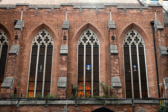 上海老教堂沐恩堂窗户特写