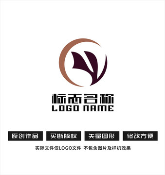 GY字母标志飞鸟logo