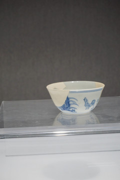 陶瓷青花鸡缸杯
