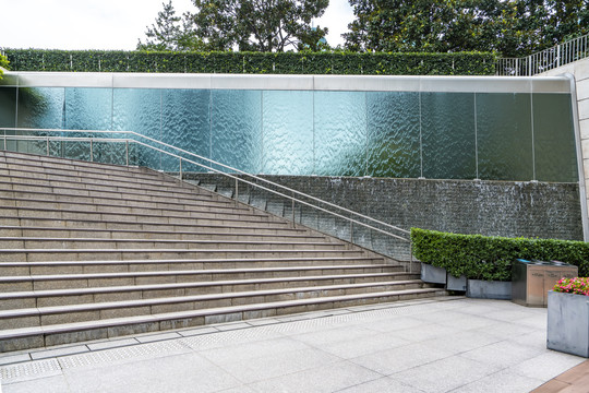 上海cdb现代建筑楼梯台阶