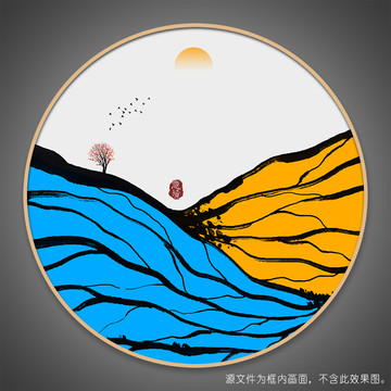 禅意水墨画