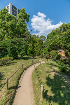 日本大阪四天王寺本坊庭院园林