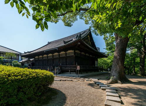 日本大阪四天王寺本坊庭院园林