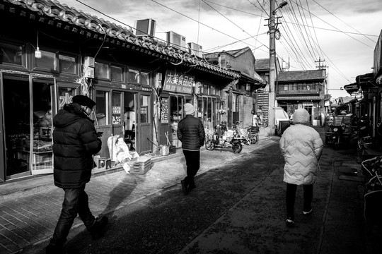 北京胡同传统民居街头纪实摄影图