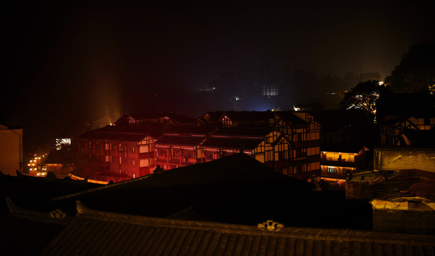 古镇夜色