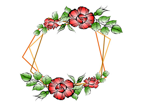 花卉边框