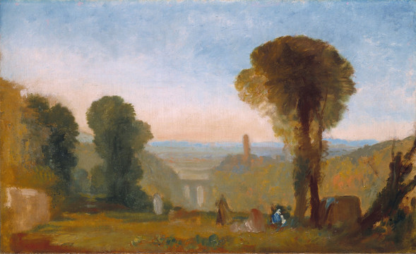 约瑟夫·马洛德·威廉·透纳塔楼的意大利风景