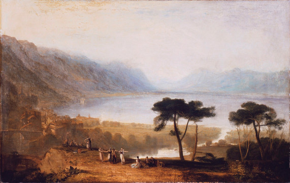 约瑟夫·马洛德·威廉·透纳蒙特勒出发的日内瓦湖