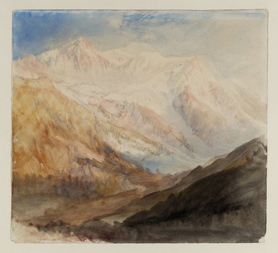 约瑟夫·马洛德·威廉·透纳从上面的勃朗峰和博森冰川