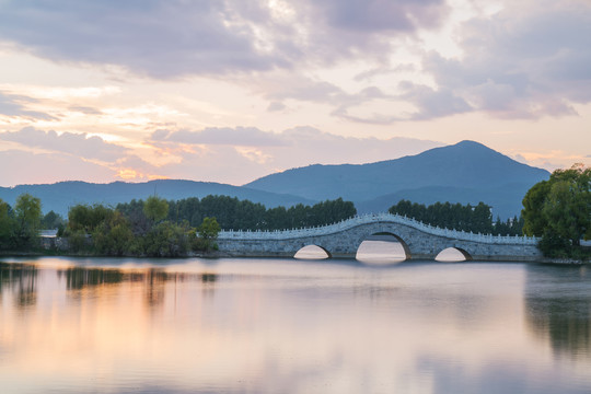 中国云南省清溪水库旅游风光