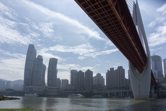 山城重庆现代建筑背景