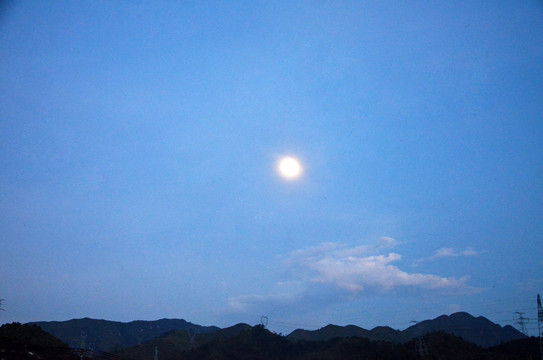 傍晚月亮
