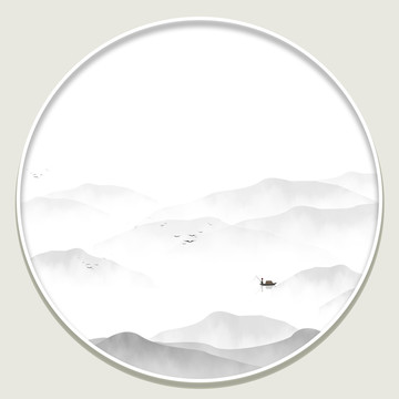 水墨山水画
