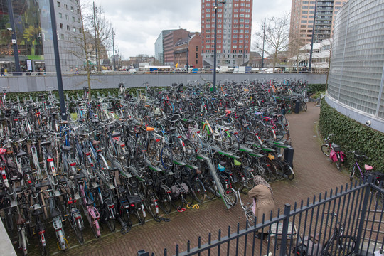 荷兰鹿特丹自行车架