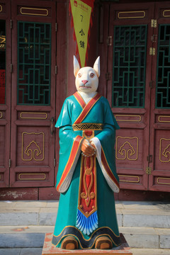 十二生肖兔子头人像